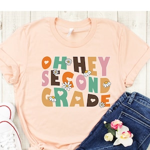 Camiseta Oh Hey para maestra de segundo grado, camiseta para maestra de segundo grado, camiseta de segundo grado, maestra de segundo grado, regreso a la escuela, camiseta para maestra de segundo grado