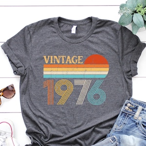 Retro Vintage 1976 49th Birthday Shirt, 49 Birthday Gift For Women, Forty-ninth Birthday Gift For Men, Forty-nine Birthday Best Friend Women