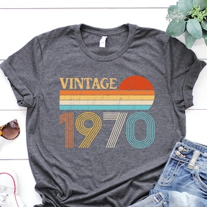 Vintage 1970 Retro Shirt, 55th Birthday Gift, 55 Birthday Gift For Women, fifty-fifth Bday Gift For Men, Birthday Best Friend, Fifty five