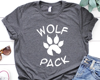 Wolf Pack T-Shirt: Family Matching Wolf Lover Graphic Tee