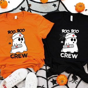 Boo Crew Halloween Shirt: Nurse Ghost Graphic Tee