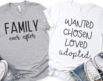 Shirt voor adoptiedag: Family Ever After bijpassende T-shirts