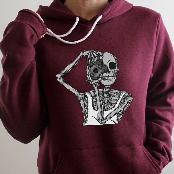 Photographer Sweatshirt, Photography Hoodie, Unisex Skeleton Photographer, Funny Photographer, Photographer Gifts for Women and for Men