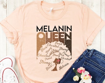 Vintage Melanin Queen Shirt, Proud Educated Strong Girl, Black Lives Matter Shirt, Racial Equality Shirt, Free-ish Shirt, Human Long Sleeve