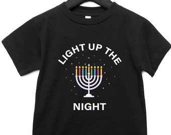 Hanukkah T shirt Kids Shirt, Chanukah Matching, Menorah T shirt, Jewish Kids, Hanukkah gift boys girls, Hanukkah traditions, Jewish toddler