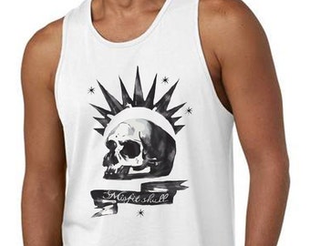 Chloe Price Men Women Tank Top Racerback Style Misfit Skull Print, Sleeveless Chloe Price Cosplay TankTop, Gift For Gamer Girl Cosplay Shirt