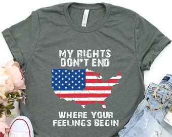 Vintage shirt met Amerikaanse vlag: patriottische veteraan met lange mouw