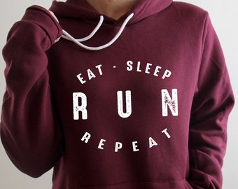 Runner Hoodie, Runner Sweatshirt, Eat Sleep Run Hoodie, Run Hoodie For Marathon, Track And Field Runner Shirt, Unisex Hoodie for Running