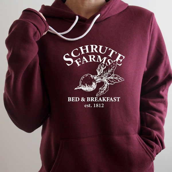 Schrute Farms Hoodie Longsleeve, The Office Shirt, Dwight Schrute,Funny Dwight Shirts Sweatshirt Gift For Him,Gift For Her,Dwight Office Tee