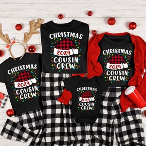 Christmas 2024 Cousin Crew shirt, Santa Hat Christmas Cousin Crew Shirt, Christmas 2024 tee, Cousins&#39; Christmas Shirt, Cousin Crew Tee, Gift
