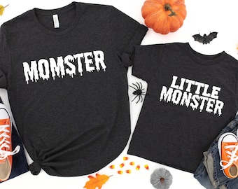 Matching Momster Little Monster Halloween Shirts