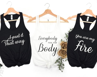 Boy Band Concert Tank Tops, Group Song Shirts