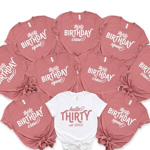 30th Birthday Shirt: Hello Thirty Party Tee, Birthday Crew