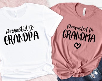 Promoted to Grandma/Grandpa Shirt: Pregnancy Announcement Tee