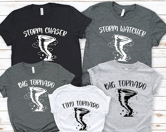 Matching Family Tornado Shirts: Storm Chaser, Tiny Tornado
