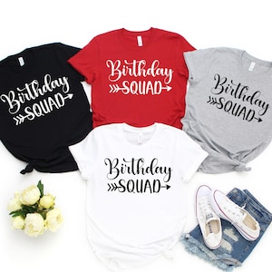 Birthday Squad Shirts, Birthday Party Shirts, Birthday Team Tees, Women Birthday T-shirt, Girl Birthday Crew Shirts, Birthday Group Tshirts
