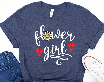 Flower Girl T-shirt, Cute Flower Girl Tee, Wedding Shirts, Ring Bearer Outfit, Flower Girl Shirt, Kids Flower Girl Garment, Proposal Flower