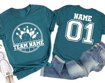 Custom Bowling Team Shirt, Bowling Squad T-Shirt, Bowling Shirts, Bowling Crew Shirt, Funny Bowling Lover Tee, Bowler Gift For Crew Mates