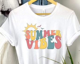 Summer Shirts, Boho Shirts, Beach shirts, Sun Shirt, Birthday Gift, Girl Friends, Shirt for Women, Retro Summer Shirt for Mother, Holiday