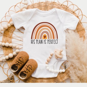 Rainbow Baby Reveal Onesie®, Pregnancy Announcement Bodysuit, His plan is perfect, IVF Infant Bodysuit, He keeps his promises, IVF bodysuit