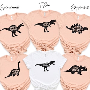 AuntieSaurus Shirt, Auntie Saurus, Aunt Shirt, Auntie Shirt, Aunt Gift, Custom Dinosaur Shirt, Matching Tee, Gift for Auntie, Aunt and Niece