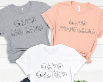 Personalized Camp Shirt: Custom Camping Tee, Summer Camper Gift