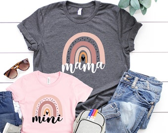 Rainbow Mama Mini Matching Shirts: Mother's Day Mommy and Me Tees