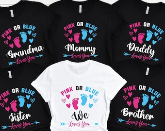Girl Or Boy T-Shirt | Pink Or Blue Mommy Loves You Tshirt Girl Or Boy T-Shirt | Pink Or Blue Mommy Loves You Tshirt