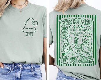 Camiseta navideña personalizada, camiseta Comfort Colors® a juego para vacaciones familiares, camiseta grupal para las fiestas