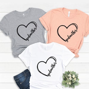 Godmother Shirt,Christmas Gift, Shirt for God mother, Gift for Godmother, Godmother Gift, Godmother T-Shirt, Godmother Birthday Long Sleeve