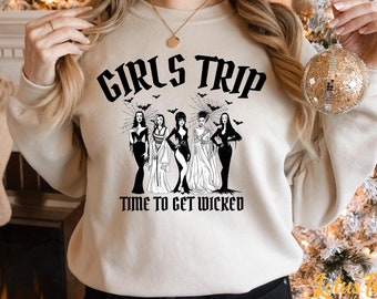 Girls Trip Halloween Sweatshirt: Funny Witches Squad, Ghoul Gang
