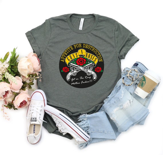 Unisex Vintage Custom Band Tshirt Guns and Roses American Etsy
