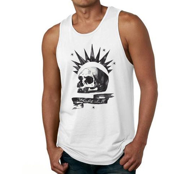 Misfit Skull Racerback Tank Top: Chloe Price Cosplay Shirt zdjęcie 1