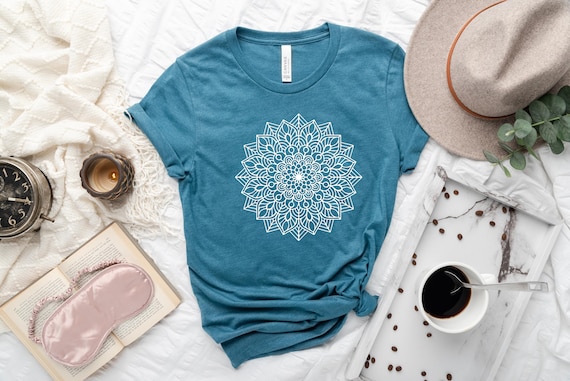 Mandala Lotus Flower Shirt: Yoga Graphic Tee