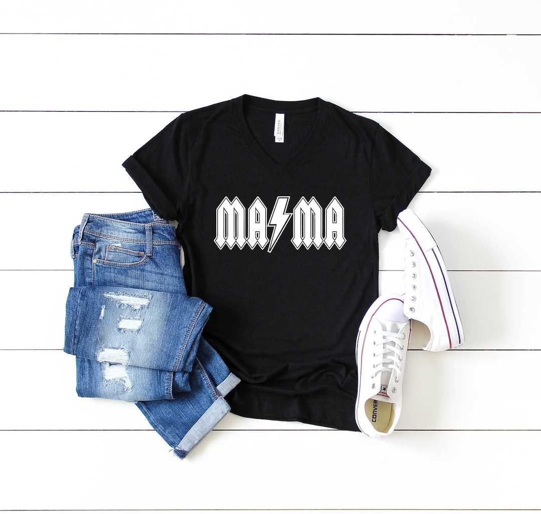 ACDC Mama Shirt, Rocker Mama Shirts, ACDC Mama Sweatshirt, Mom Shirt ...