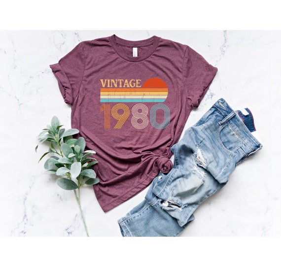 Vintage 1980 46th Birthday Shirt: Retro Tee Gift