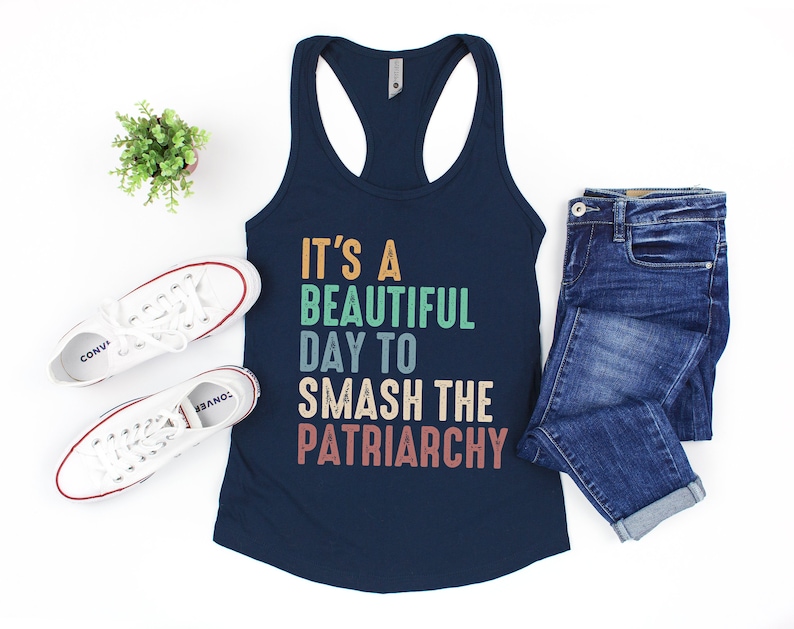 Smash The Patriarchy Tank Top: Feminist Sleeveless Shirt 画像 2