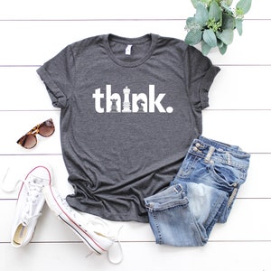 Think Chess Shirt: Minimalist Gambit Tee, Chess Player Gift image 2
