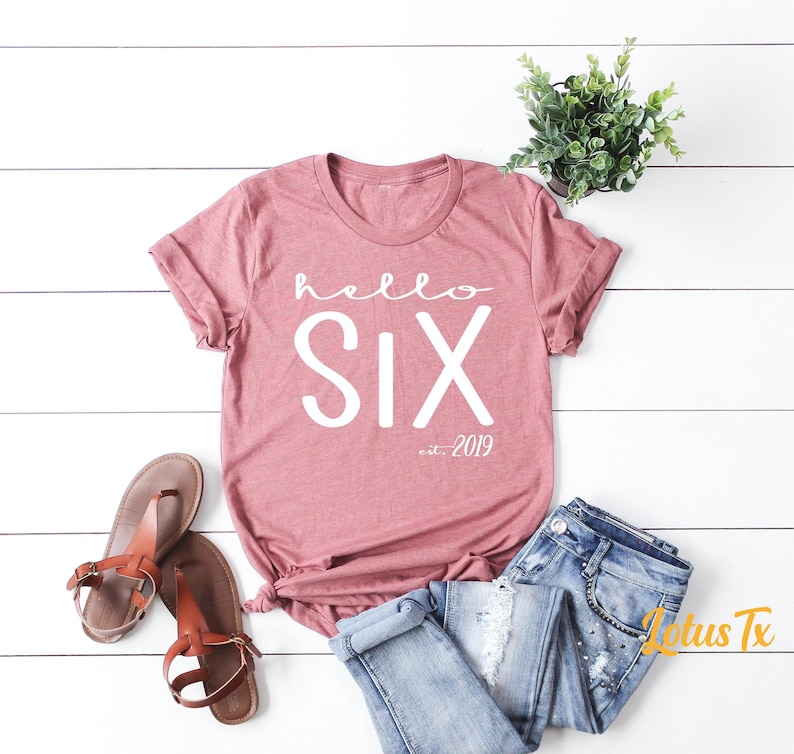 hello six  birthday  shirt 6