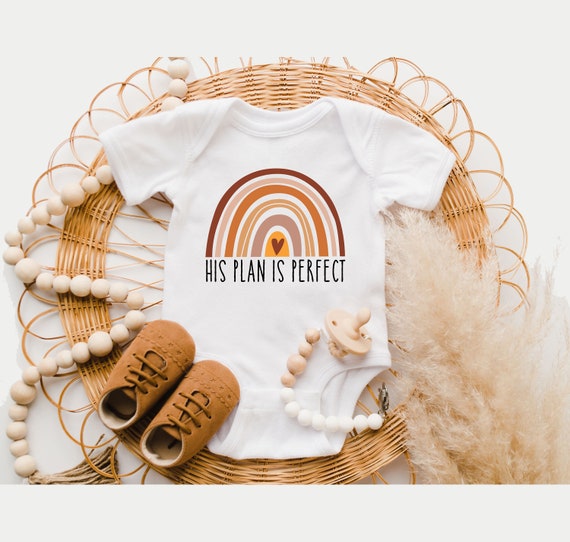 His Plan Is Perfect Rainbow Baby Bodysuit His Plan Is Perfect Rainbow Baby Bodysuit