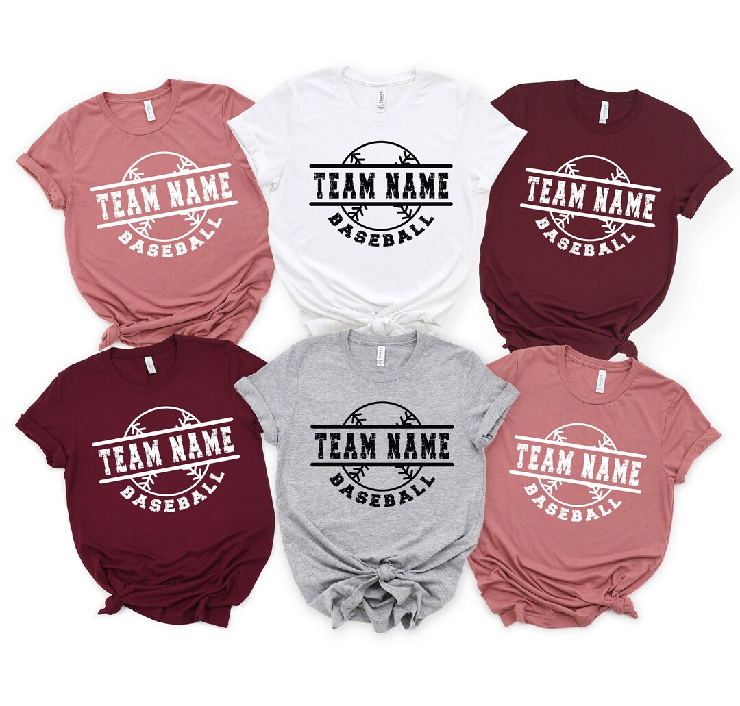 Custom Baseball Team Name Shirt,matching Personalize Team Name Baseball