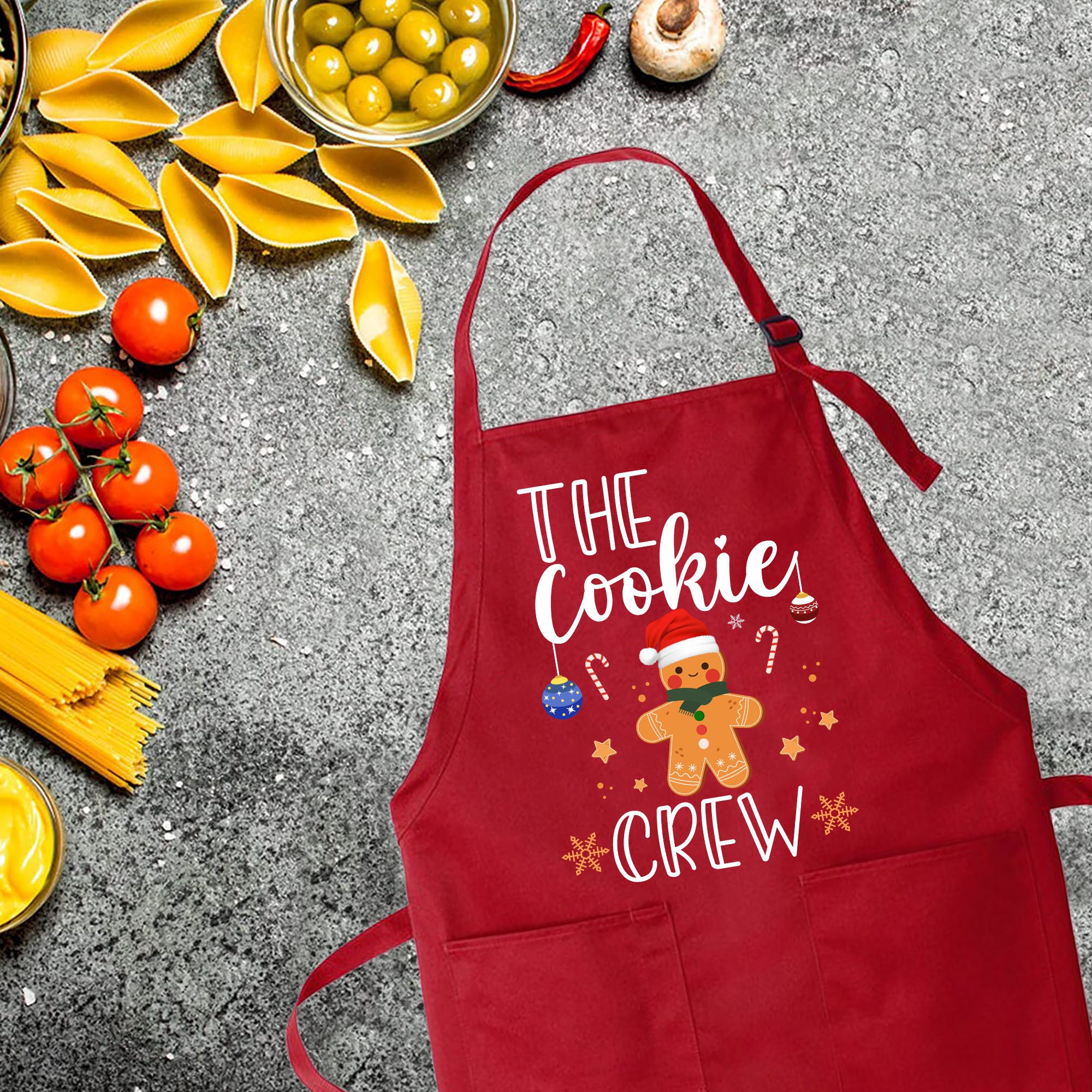 The Cookie Crew Apron Christmas Apron Cookie Making Crew Etsy