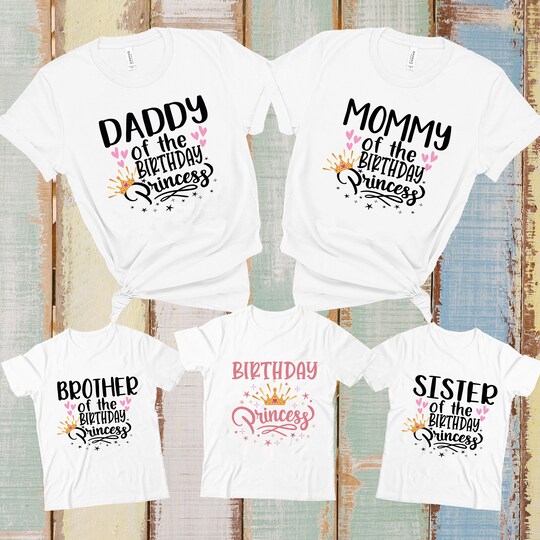 Disover Birthday Princess Family Birthday Shirts