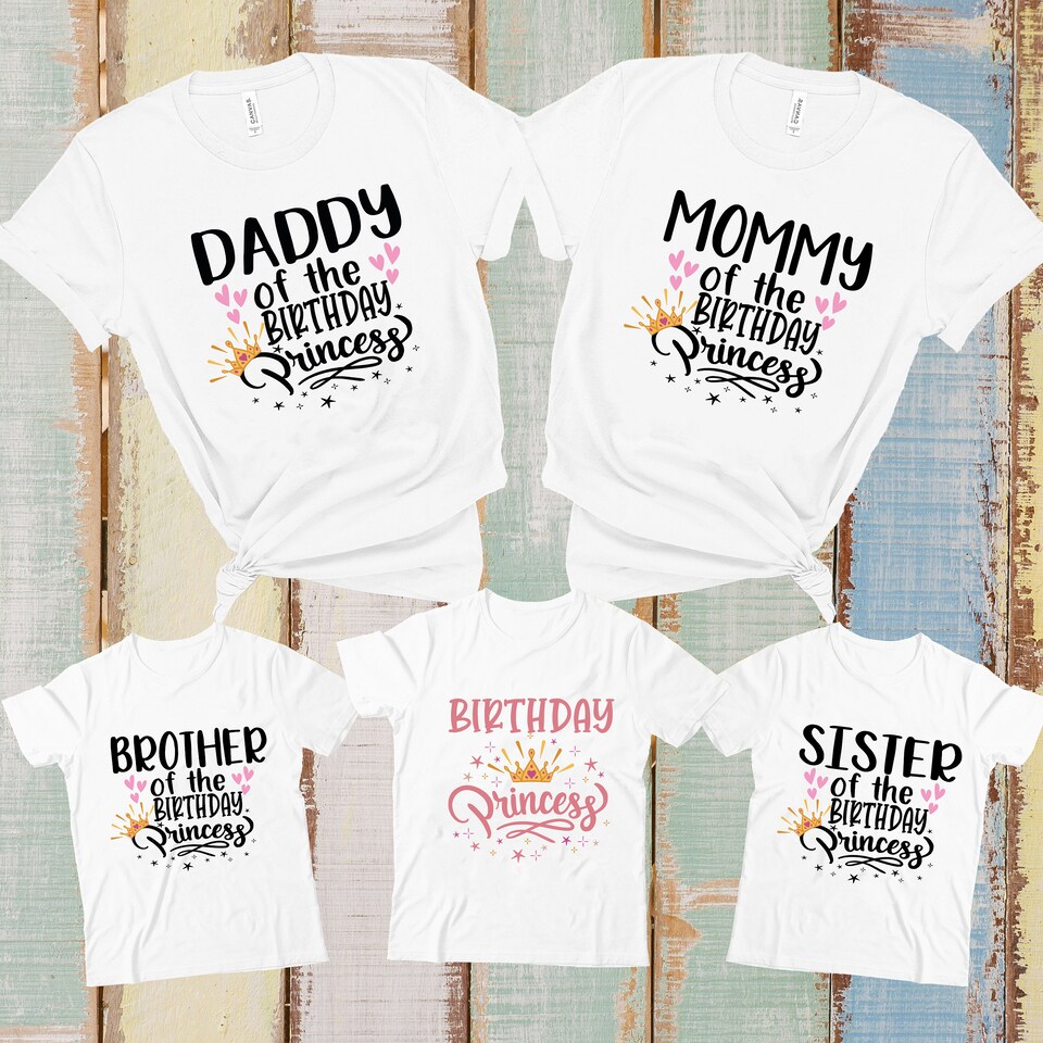 Discover Birthday Princess Family Birthday Shirts