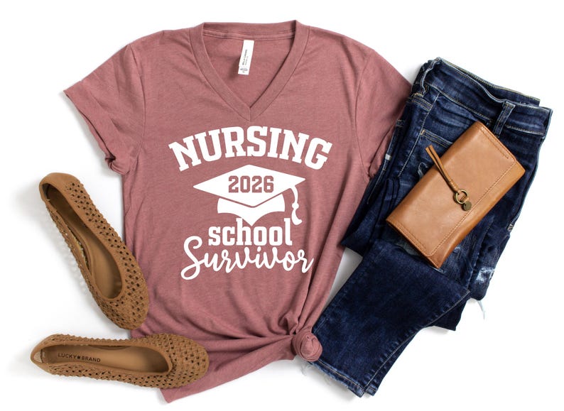 Nursing School Survivor Tee, Nurse Graduation Gift Shirt