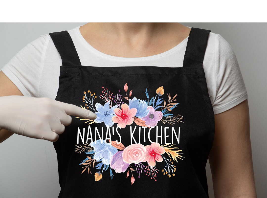 Personalized Floral Kitchen Apron: Custom Cooking Gift - Etsy
