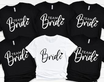 Team Bride T-Shirt: Bachelorette Party Bridal Squad Shirts