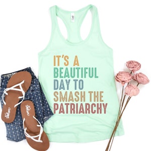 Smash The Patriarchy Tank Top: Feminist Sleeveless Shirt 画像 5
