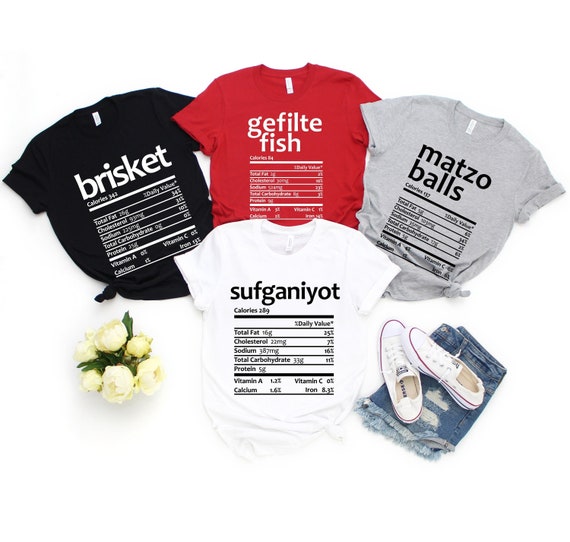 Hanukkah Sufganiyot Nutritional Facts T-Shirt Hanukkah Sufganiyot Nutritional Facts T-Shirt