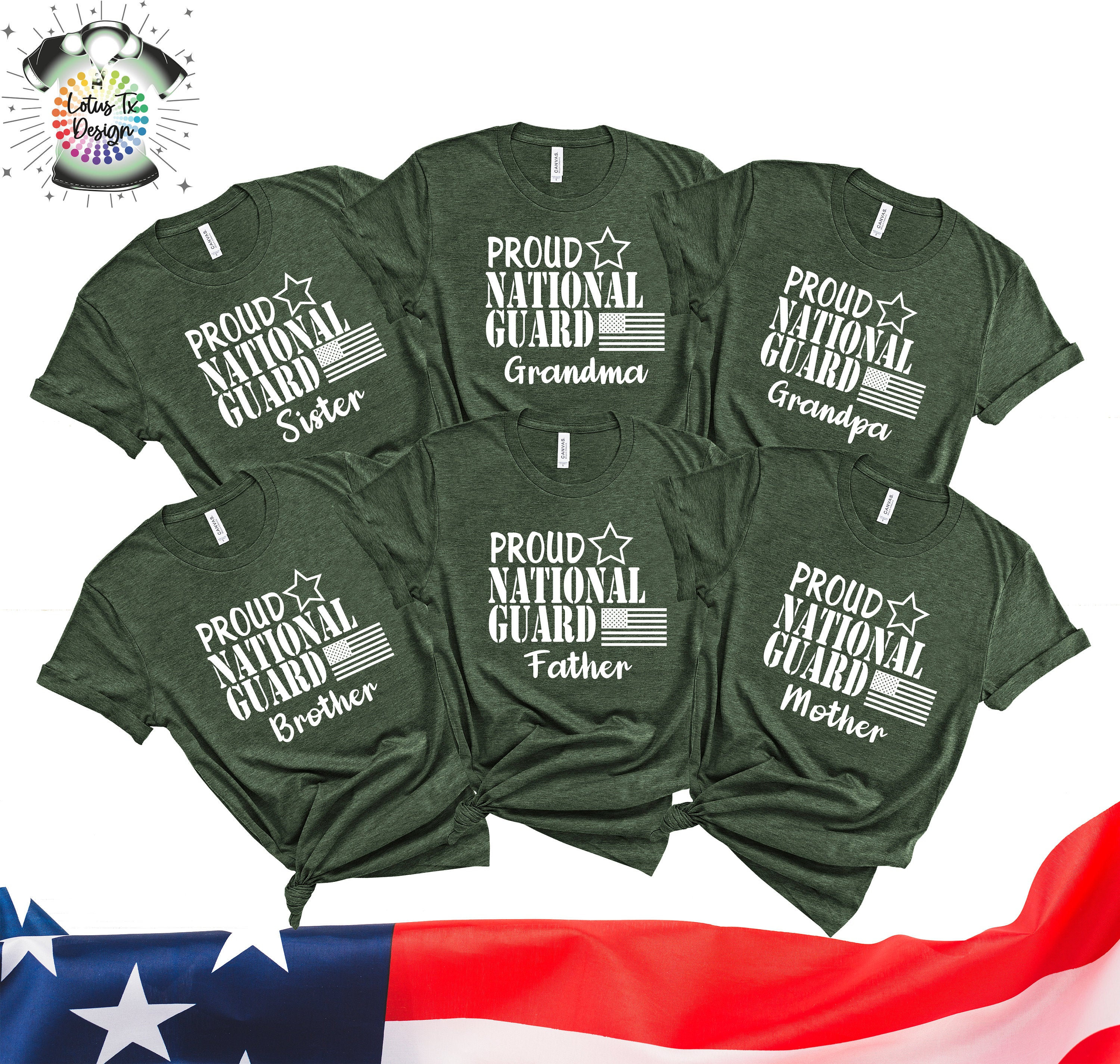 Proud NATIONAL GUARD Family T-shirts, Dad T Shirt, Mom T-Shirt, Wife Shirt, Brother, Sister, Daughter, Husband, Grandma, Grandpa, Girlfriend